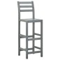 vidaXL Taburetes de cocina 4 unidades madera maciza de acacia gris vidaXL Taburetes de cocina 4 unidades madera maciza de acacia gris