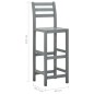 vidaXL Taburetes de cocina 4 unidades madera maciza de acacia gris vidaXL Taburetes de cocina 4 unidades madera maciza de acacia gris