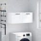 vidaXL Armario de pared madera ingeniería blanco brillo 80x36,5x35 cm vidaXL Armario de pared madera ingeniería blanco brillo 80x36,5x35 cm