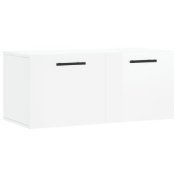 vidaXL Armario de pared madera ingeniería blanco brillo 80x36,5x35 cm