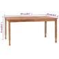 vidaXL Set de comedor de jardín 7 pzas y cojines madera maciza de teca