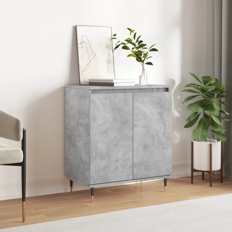 vidaXL Aparador de madera contrachapada gris hormigón 60x35x70 cm vidaXL Aparador de madera contrachapada gris hormigón 60x35x70 cm