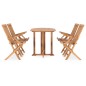 vidaXL Set de comedor de jardín plegable 5 pzas madera maciza de teca vidaXL Set de comedor de jardín plegable 5 pzas madera maciza de teca