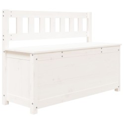 vidaXL Banco de madera maciza de pino blanco 110x41x76,5 cm