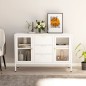 vidaXL Aparador de acero y vidrio templado blanco 105x35x70 cm vidaXL Aparador de acero y vidrio templado blanco 105x35x70 cm