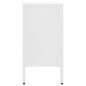 vidaXL Aparador de acero y vidrio templado blanco 105x35x70 cm vidaXL Aparador de acero y vidrio templado blanco 105x35x70 cm
