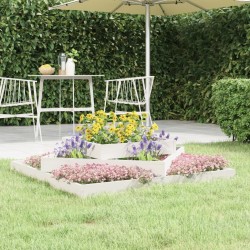 vidaXL Jardinera madera maciza de pino blanco 112x112x27 cm