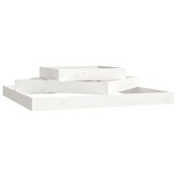vidaXL Jardinera madera maciza de pino blanco 112x112x27 cm