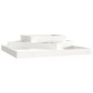 vidaXL Jardinera madera maciza de pino blanco 112x112x27 cm vidaXL Jardinera madera maciza de pino blanco 112x112x27 cm