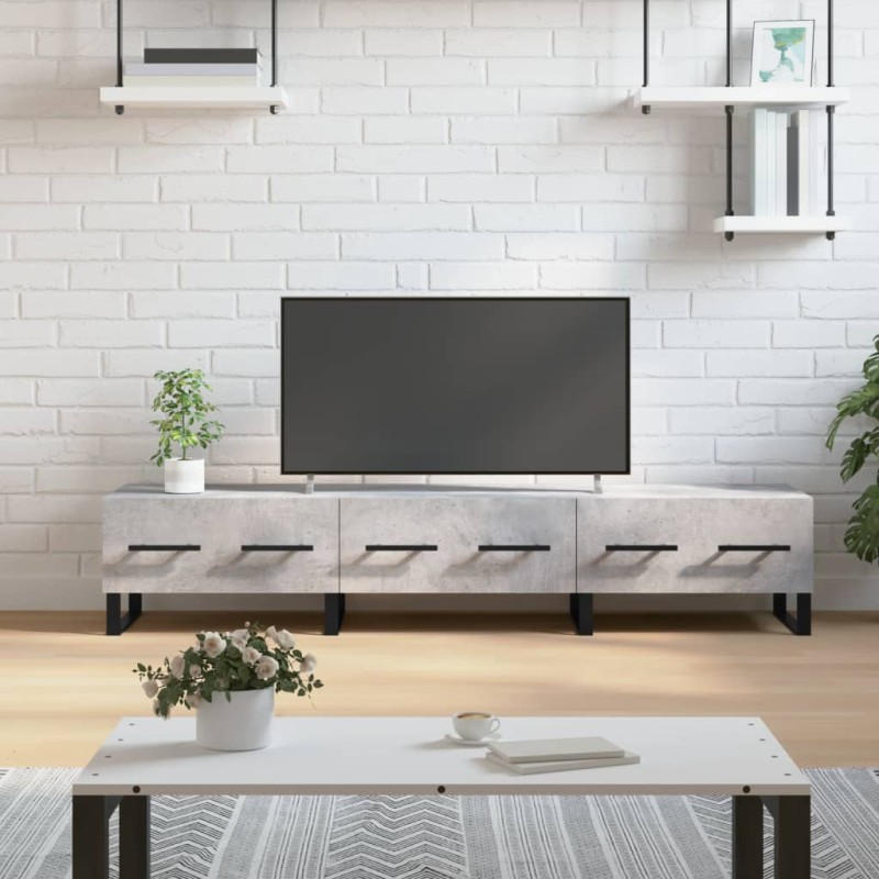 vidaXL Mueble para TV madera de ingeniería gris hormigón 150x36x30 cm vidaXL Mueble para TV madera de ingeniería gris hormigón 150x36x30 cm