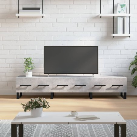 vidaXL Mueble para TV madera de ingeniería gris hormigón 150x36x30 cm