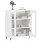 vidaXL Aparador de madera contrachapada blanco brillante 69,5x34x90 cm