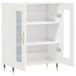 vidaXL Aparador de madera contrachapada blanco brillante 69,5x34x90 cm