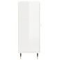 vidaXL Aparador de madera contrachapada blanco brillante 69,5x34x90 cm