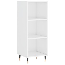 vidaXL Aparador madera de ingeniería blanco brillante 34,5x32,5x90 cm