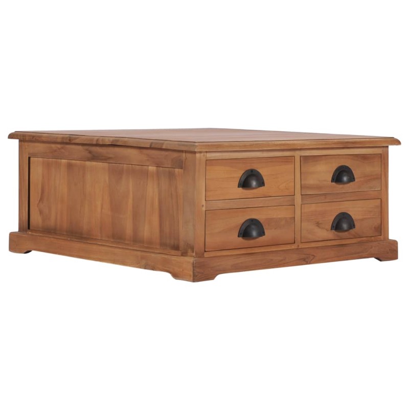 vidaXL Mesa de centro de madera de teca maciza 68x68x30 cm vidaXL Mesa de centro de madera de teca maciza 68x68x30 cm