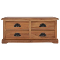 vidaXL Mesa de centro de madera de teca maciza 68x68x30 cm