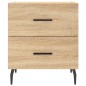 vidaXL Mesita noche 2 uds madera ingeniería roble Sonoma 40x35x47,5 cm vidaXL Mesita noche 2 uds madera ingeniería roble Sonoma 40x35x47,5 cm