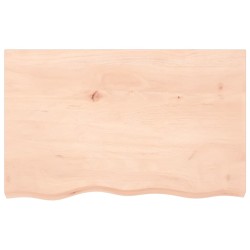 vidaXL Estante de pared madera maciza roble sin tratar 80x50x(2-6) cm