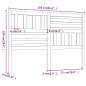 vidaXL Cabecero de cama madera maciza de pino gris 156x4x100 cm vidaXL Cabecero de cama madera maciza de pino gris 156x4x100 cm