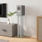 vidaXL Soportes de altavoces 2 uds vidrio templado plateado 3 pilares vidaXL Soportes de altavoces 2 uds vidrio templado plateado 3 pilares