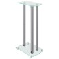 vidaXL Soportes de altavoces 2 uds vidrio templado plateado 3 pilares vidaXL Soportes de altavoces 2 uds vidrio templado plateado 3 pilares