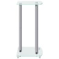 vidaXL Soportes de altavoces 2 uds vidrio templado plateado 3 pilares vidaXL Soportes de altavoces 2 uds vidrio templado plateado 3 pilares