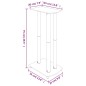 vidaXL Soportes de altavoces 2 uds vidrio templado plateado 3 pilares vidaXL Soportes de altavoces 2 uds vidrio templado plateado 3 pilares