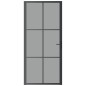 vidaXL Puerta interior vidrio EGS y aluminio negro 93x201,5 cm vidaXL Puerta interior vidrio EGS y aluminio negro 93x201,5 cm