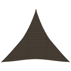 vidaXL Toldo de vela HDPE marrón 160 g/m² 5x5x5 m