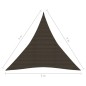 vidaXL Toldo de vela HDPE marrón 160 g/m² 5x5x5 m