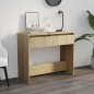 vidaXL Mesa consola de madera contrachapada roble Sonoma 89x41x76,5 cm