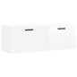 vidaXL Armario de pared madera ingeniería blanco brillo 100x36,5x35 cm vidaXL Armario de pared madera ingeniería blanco brillo 100x36,5x35 cm