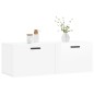 vidaXL Armario de pared madera ingeniería blanco brillo 100x36,5x35 cm vidaXL Armario de pared madera ingeniería blanco brillo 100x36,5x35 cm