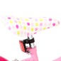 vidaXL Bicicleta para niños 12 pulgadas blanco y rosa