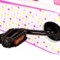 vidaXL Bicicleta para niños 12 pulgadas blanco y rosa