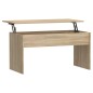 vidaXL Mesa de centro madera contrachapada roble 102x50,5x52,5 cm vidaXL Mesa de centro madera contrachapada roble 102x50,5x52,5 cm