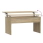 vidaXL Mesa de centro madera contrachapada roble 102x50,5x52,5 cm vidaXL Mesa de centro madera contrachapada roble 102x50,5x52,5 cm