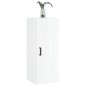 vidaXL Armario de pared madera ingeniería blanco brillo 34,5x34x90 cm