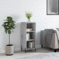 vidaXL Aparador de madera de ingeniería gris hormigón 34,5x32,5x90 cm vidaXL Aparador de madera de ingeniería gris hormigón 34,5x32,5x90 cm