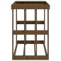 vidaXL Soporte leña de exterior madera pino marrón miel 108x52x74 cm vidaXL Soporte leña de exterior madera pino marrón miel 108x52x74 cm