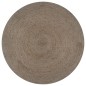 vidaXL Alfombra de yute tejida a mano redonda gris 150 cm