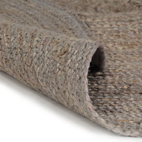 vidaXL Alfombra de yute tejida a mano redonda gris 150 cm