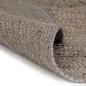 vidaXL Alfombra de yute tejida a mano redonda gris 150 cm
