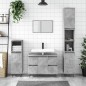 vidaXL Mueble de baño madera de ingeniería gris hormigón 80x33x60 cm vidaXL Mueble de baño madera de ingeniería gris hormigón 80x33x60 cm