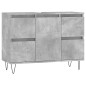 vidaXL Mueble de baño madera de ingeniería gris hormigón 80x33x60 cm vidaXL Mueble de baño madera de ingeniería gris hormigón 80x33x60 cm