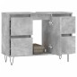 vidaXL Mueble de baño madera de ingeniería gris hormigón 80x33x60 cm vidaXL Mueble de baño madera de ingeniería gris hormigón 80x33x60 cm