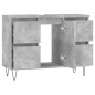 vidaXL Mueble de baño madera de ingeniería gris hormigón 80x33x60 cm vidaXL Mueble de baño madera de ingeniería gris hormigón 80x33x60 cm
