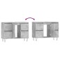 vidaXL Mueble de baño madera de ingeniería gris hormigón 80x33x60 cm vidaXL Mueble de baño madera de ingeniería gris hormigón 80x33x60 cm