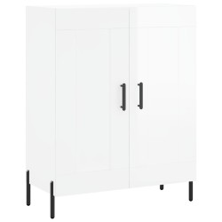 vidaXL Aparador de madera contrachapada blanco brillante 69,5x34x90 cm